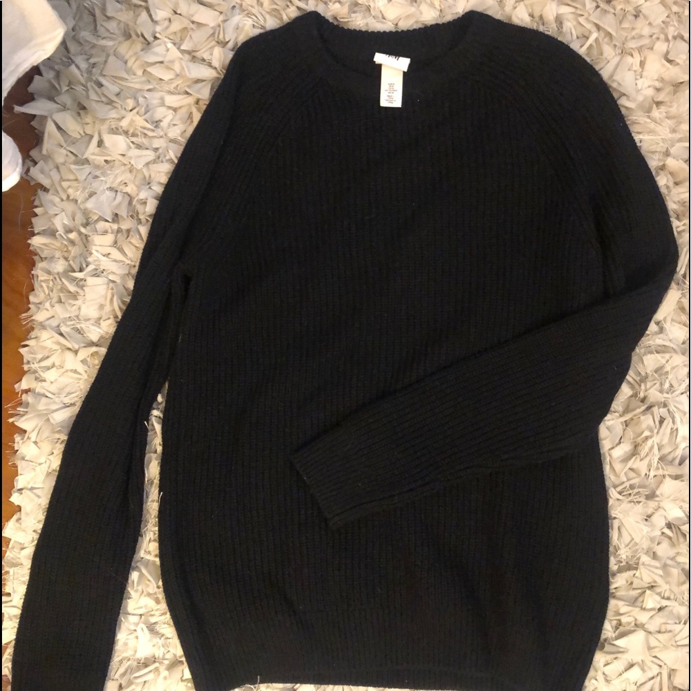 black sweater